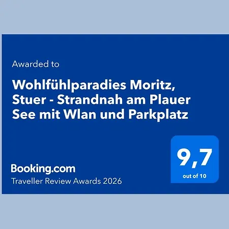 Wohlfuehlparadies Moritz, - Strandnah Am Plauer Mit Wlan Und Parkplatz