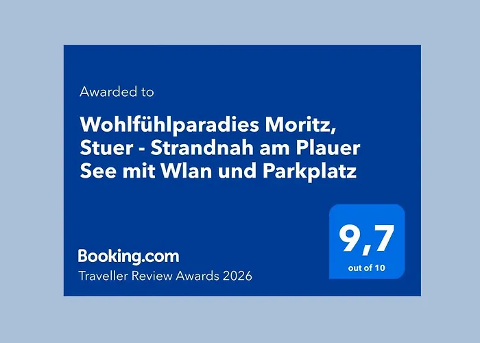 Wohlfuehlparadies Moritz, - Strandnah Am Plauer Mit Wlan Und Parkplatz